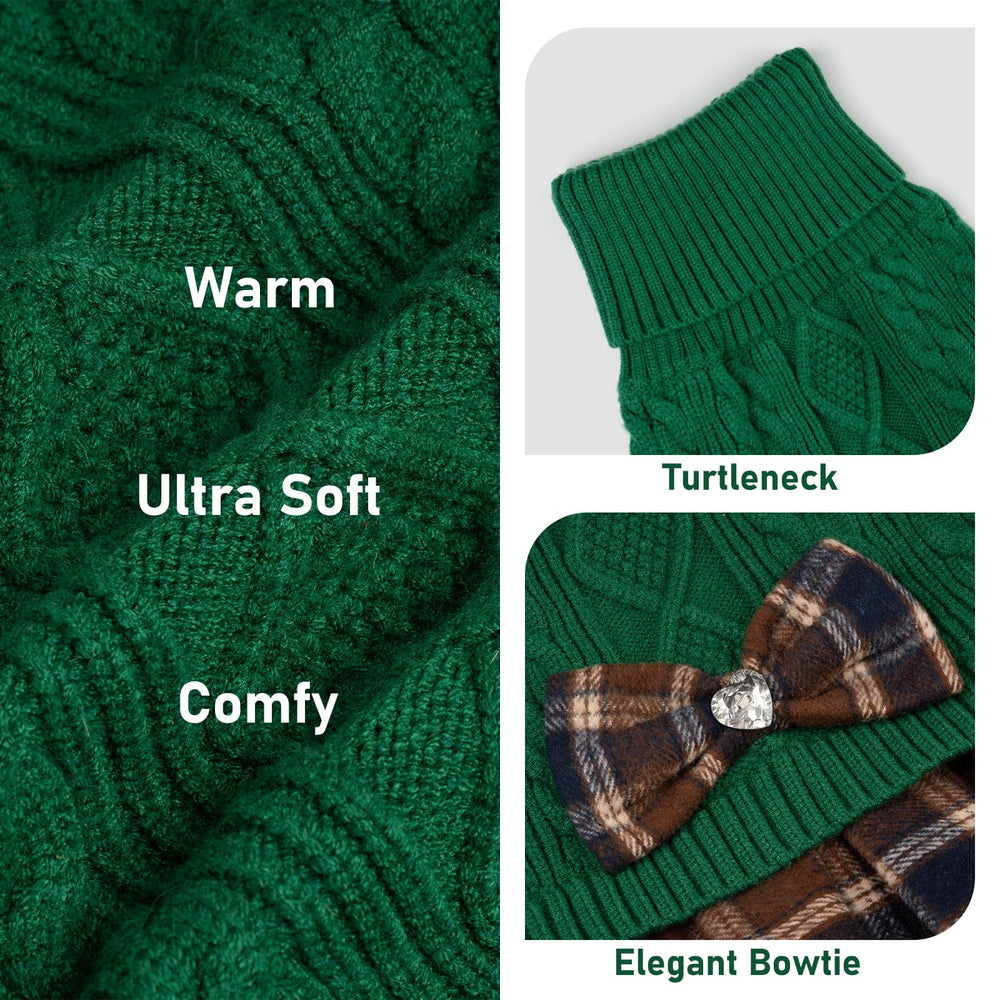 KYEESE dog sweater cableknit-warm fabric offers comfortable warmth