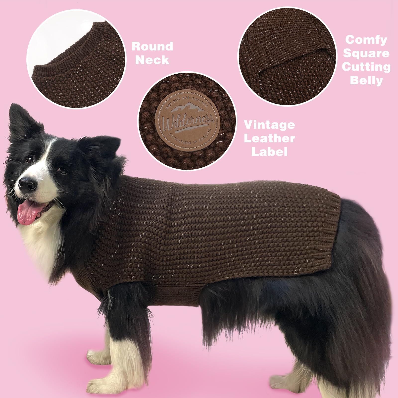 KYEESE dog sweater cozy winter outerwear for dogs.