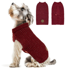 Kyeeese dog sweater closeup knit texture for cozy warmth on cold days.