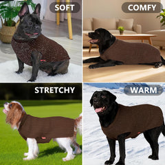KYEESE dog sweater heavy-knit texture providing soft insulation.