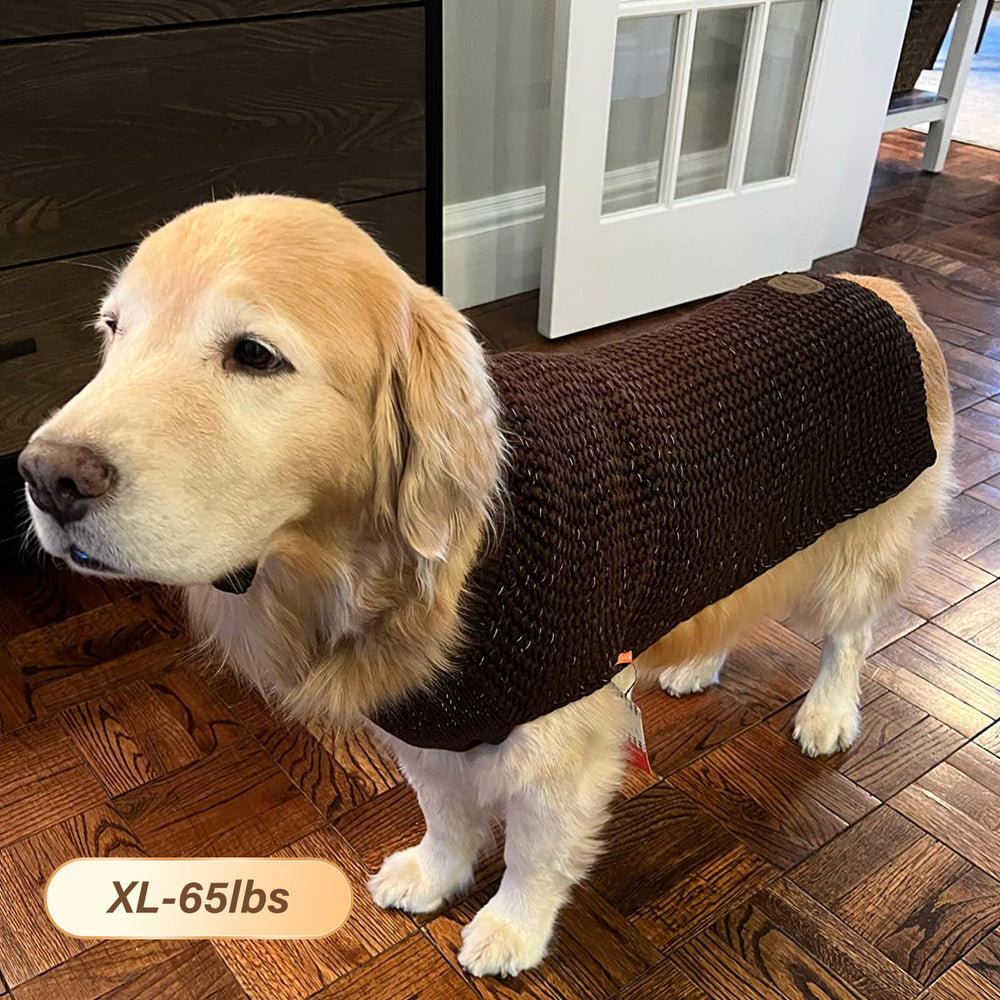 KYEESE dog sweater khaki color for a sleek outdoor look.