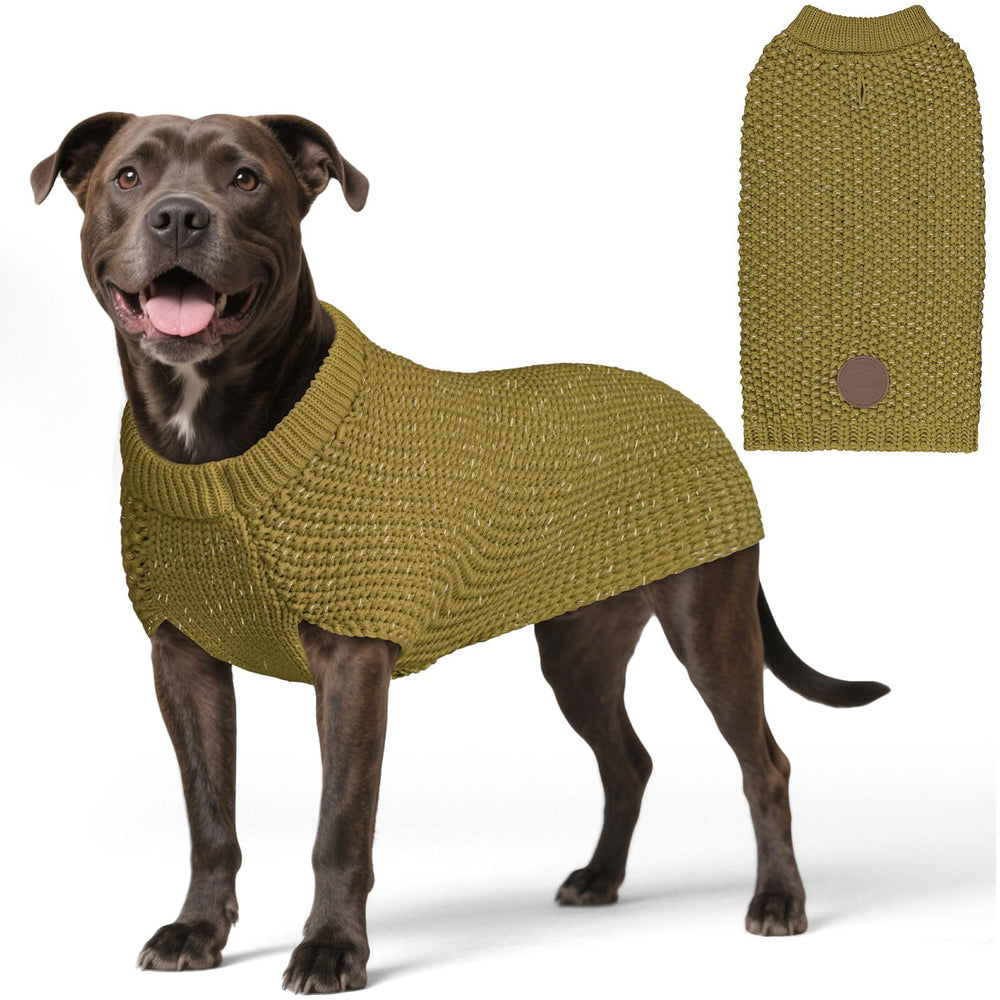 KYEESE dog sweater with leash hole enables secure leash attachment during strolls