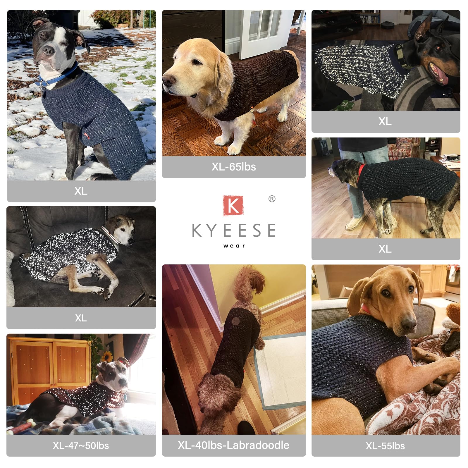 KYEESE machine-washable, durable knit saves time after muddy walks.