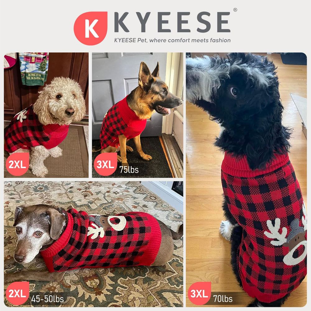 KYEESE model-wearing in winter scene shows cozy warmth and festive style.