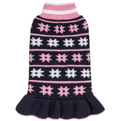 Kyeeese dog sweater navyblue xxl front view keeps dogs warm during outdoor walks