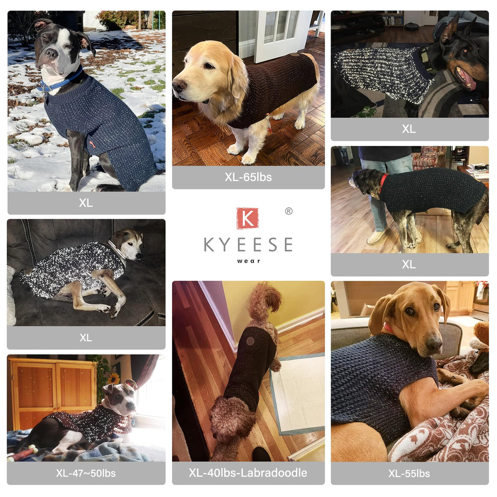 KYEESE dog sweater supports safer night walks with reflective design