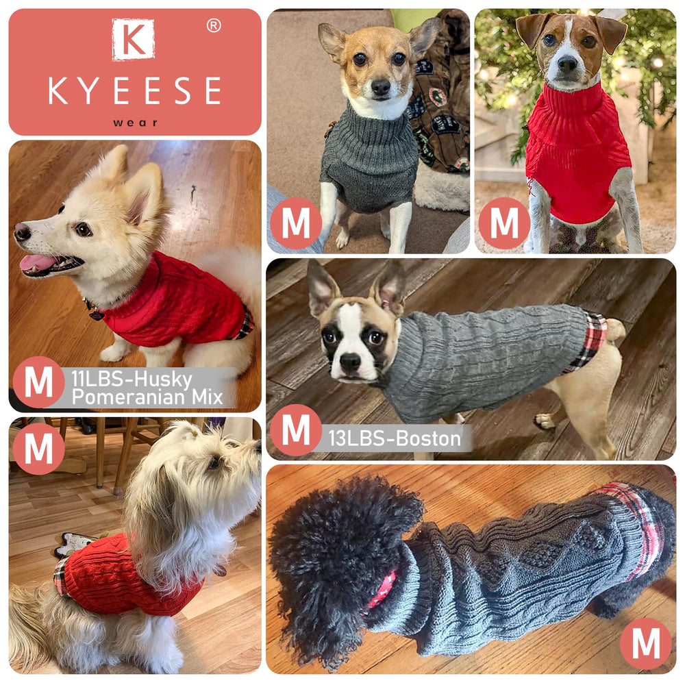 KYEESE dog sweater size chart guidance for right fit
