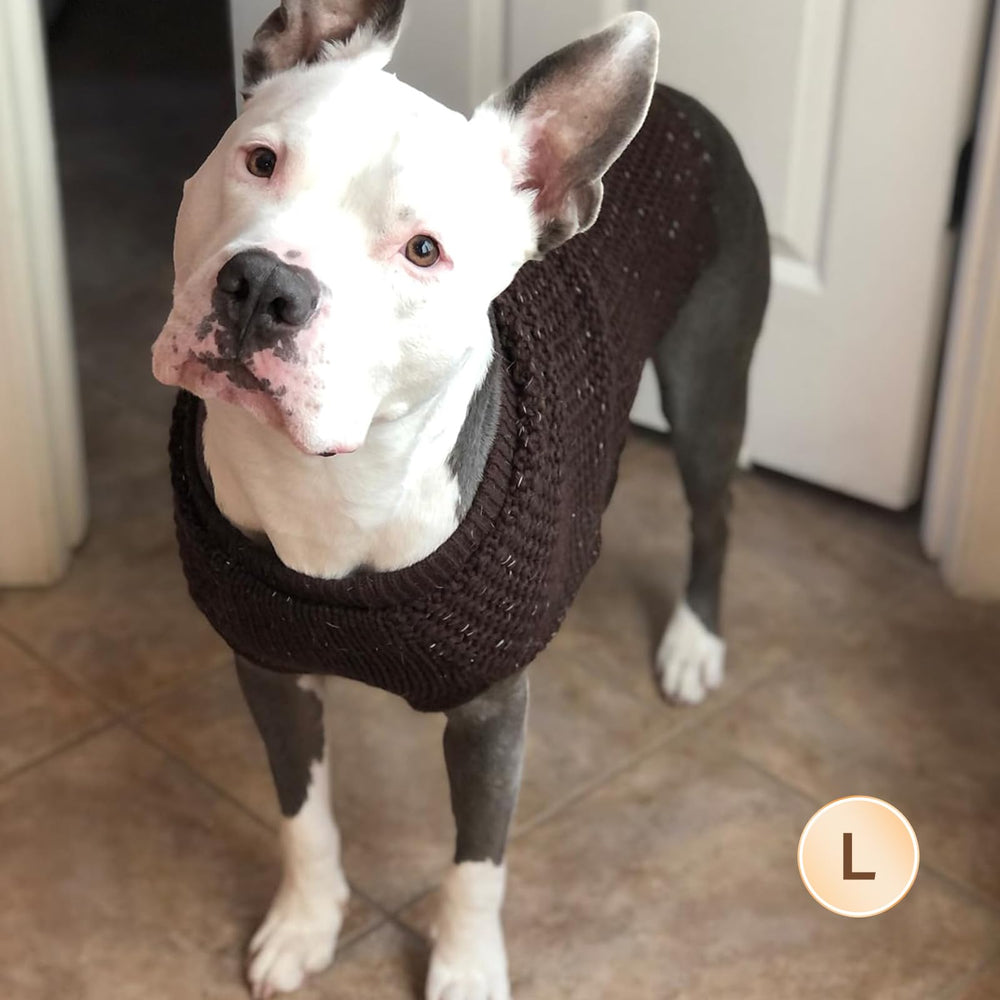 KYEESE dog sweater size range suitable for small to large dogs.
