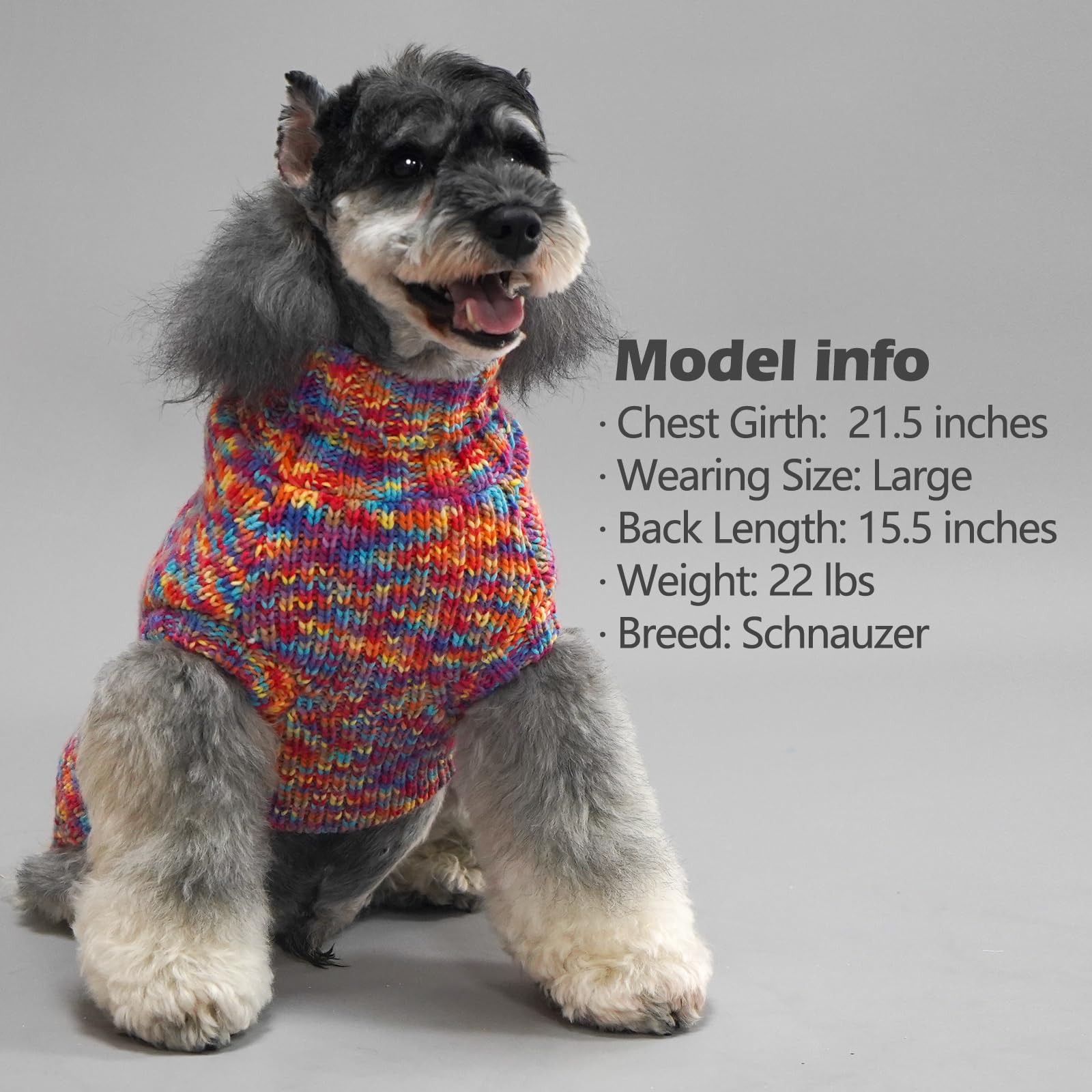 KYEESE sizing guide helps measure chest girth and back length accurately.