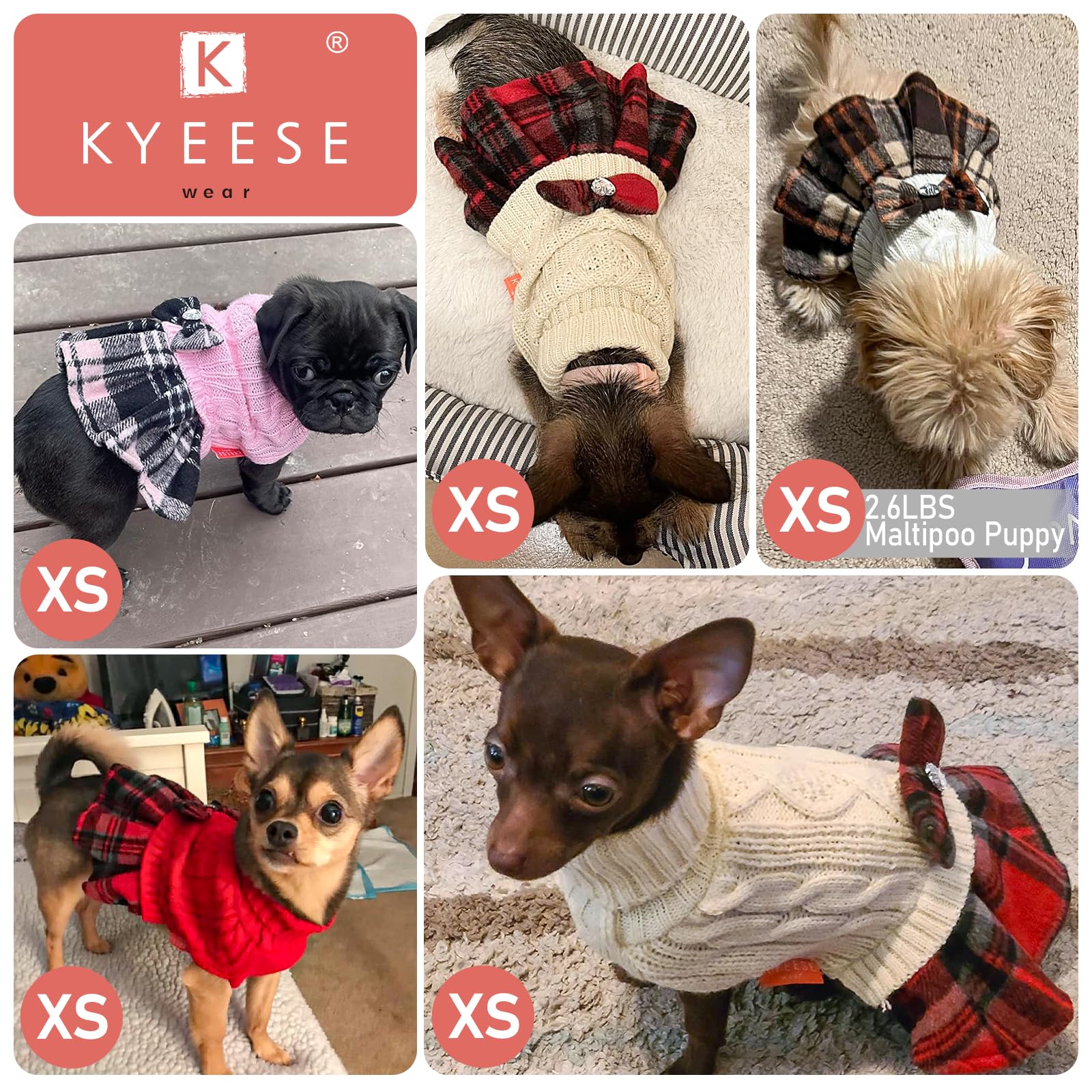 KYEESE dog sweater sleeveless design enables easy movement during play.