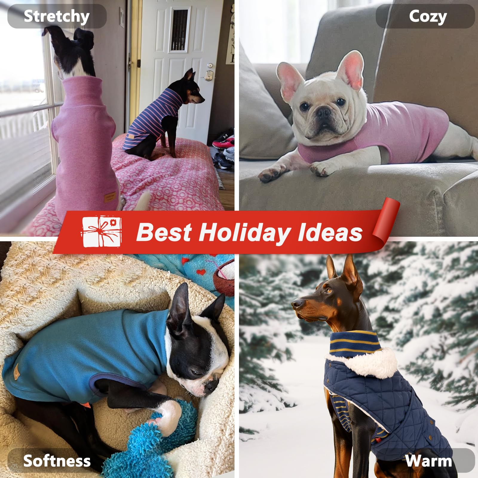 KYEESE dog sweater sleeveless cut highlights unrestricted movement for pets