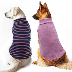 KYEESE dog sweater solid back view shows plush velvet warmth and breathable fabric.