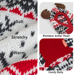 Kyeeese thick-warm back-view of dog sweater providing full coverage and flexible movement.