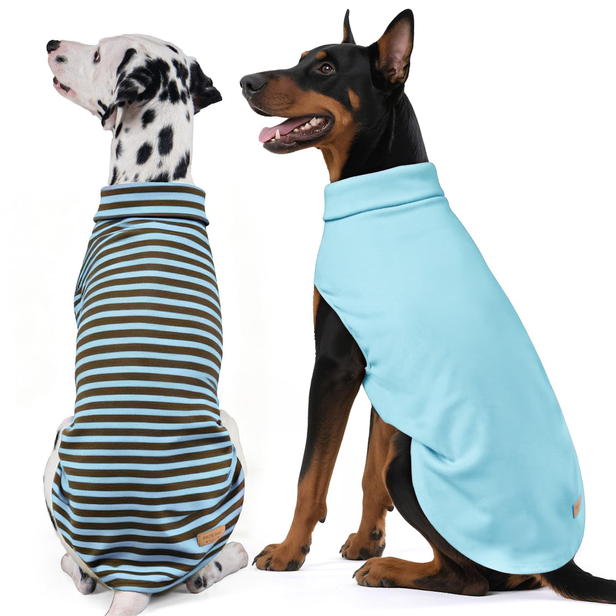 KYEESE dog sweater velvet close-up shows stretchable back-friendly fabric for cozy fit
