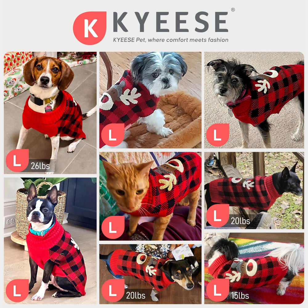 KYEESE dog sweater washable durable yarn for long wear