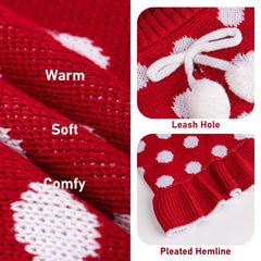 Kyeeese polkadot design dog sweater captures festive style for holiday photos and events
