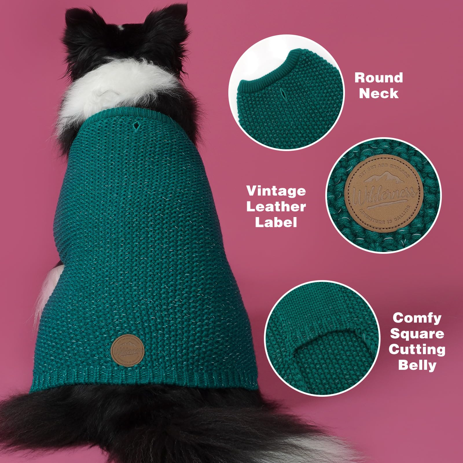 Kyeeese reflective knit sweater enhances night-time safety during outings.