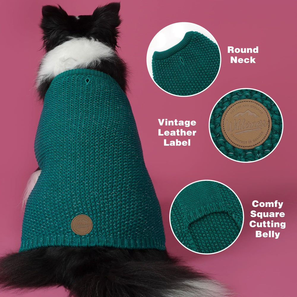 Kyeeese reflective knit sweater enhances night-time safety during outings.
