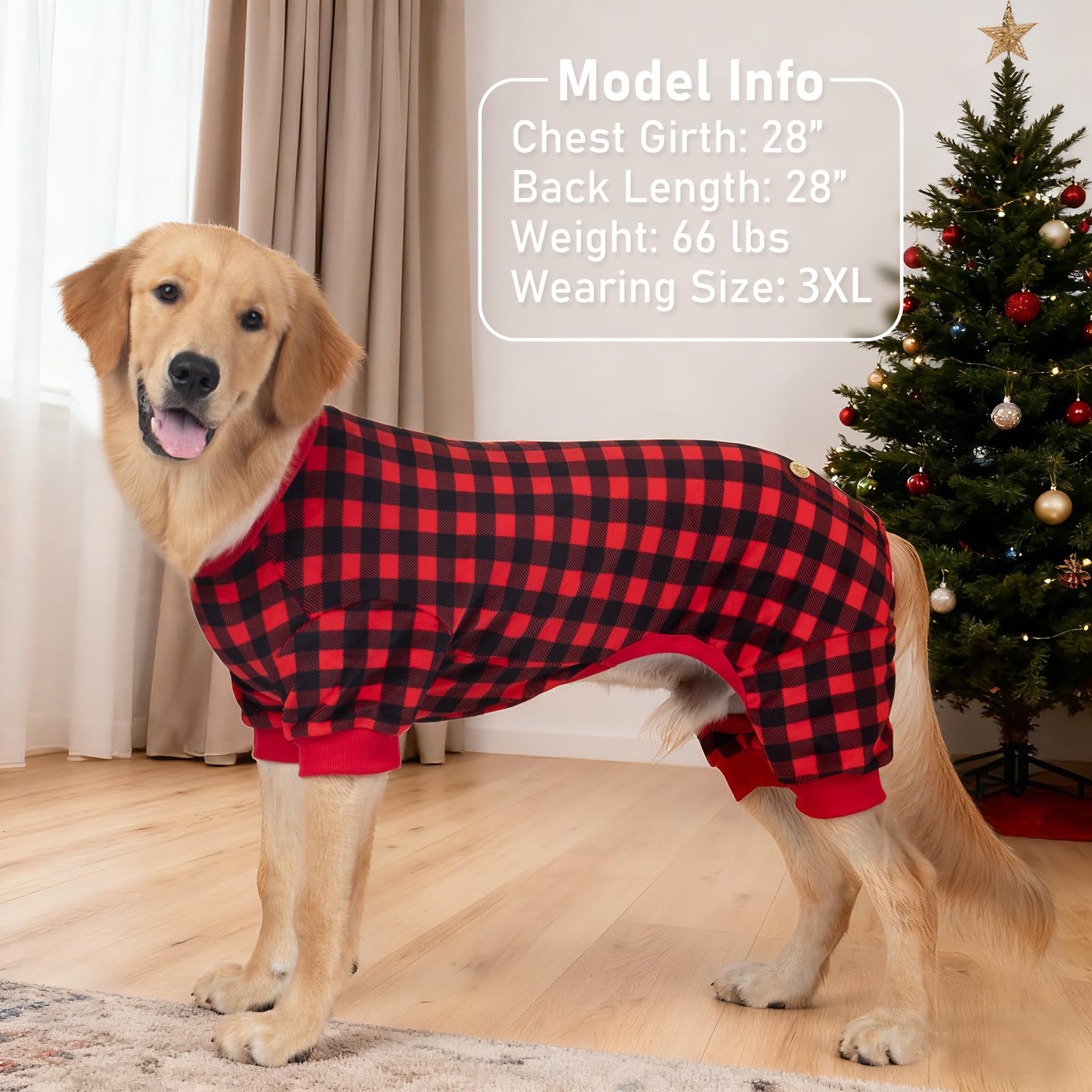 KYEESE dog pajamas help minimize shedding on furniture and beds.