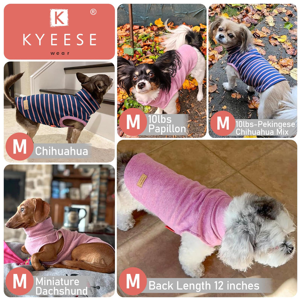 KYEESE size guide visual shows how to measure back and chest