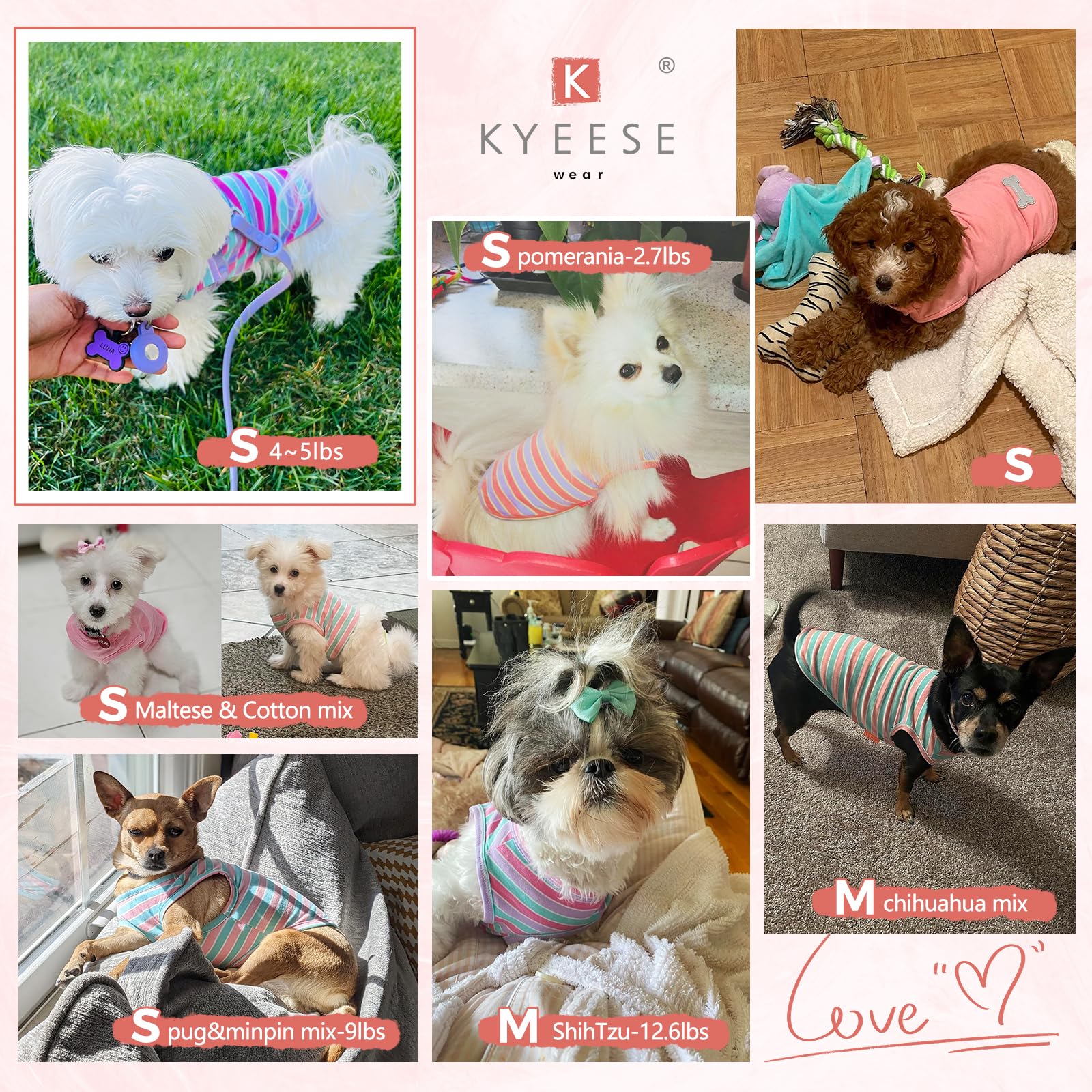 KYEESE sleeveless dog tee demonstrates easy-on design
