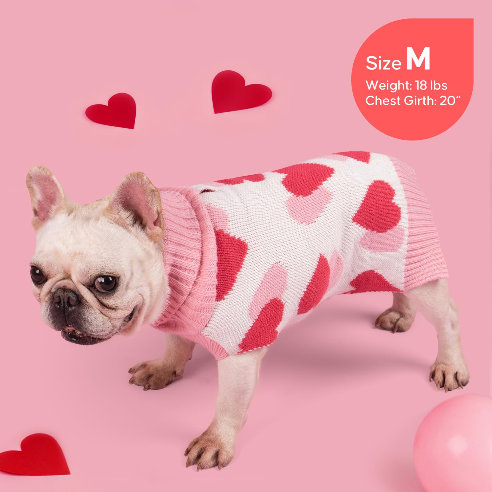 KYEESE Valentines dog sweater care and washing stays pill-free after machine drying