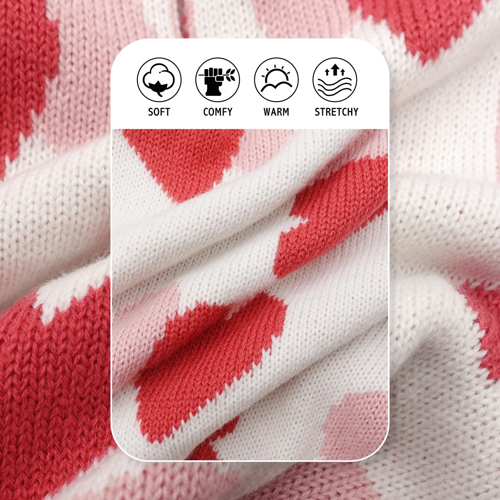 KYEESE Valentines dog sweater soft texture closeup emphasizes comfort on chilly days