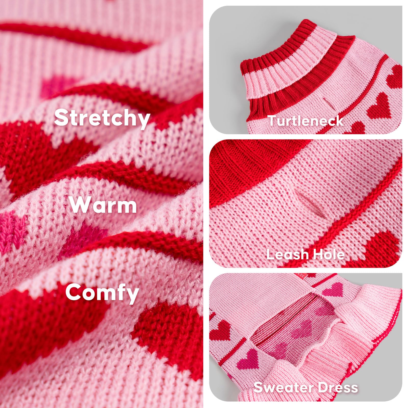KYEESE warm pullover dog sweater with breathable knit for easy movement