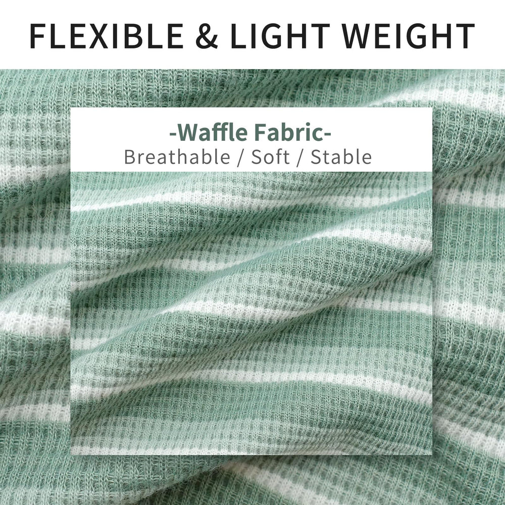 KYEESE waffle fabric close-up reveals breathable texture for comfort