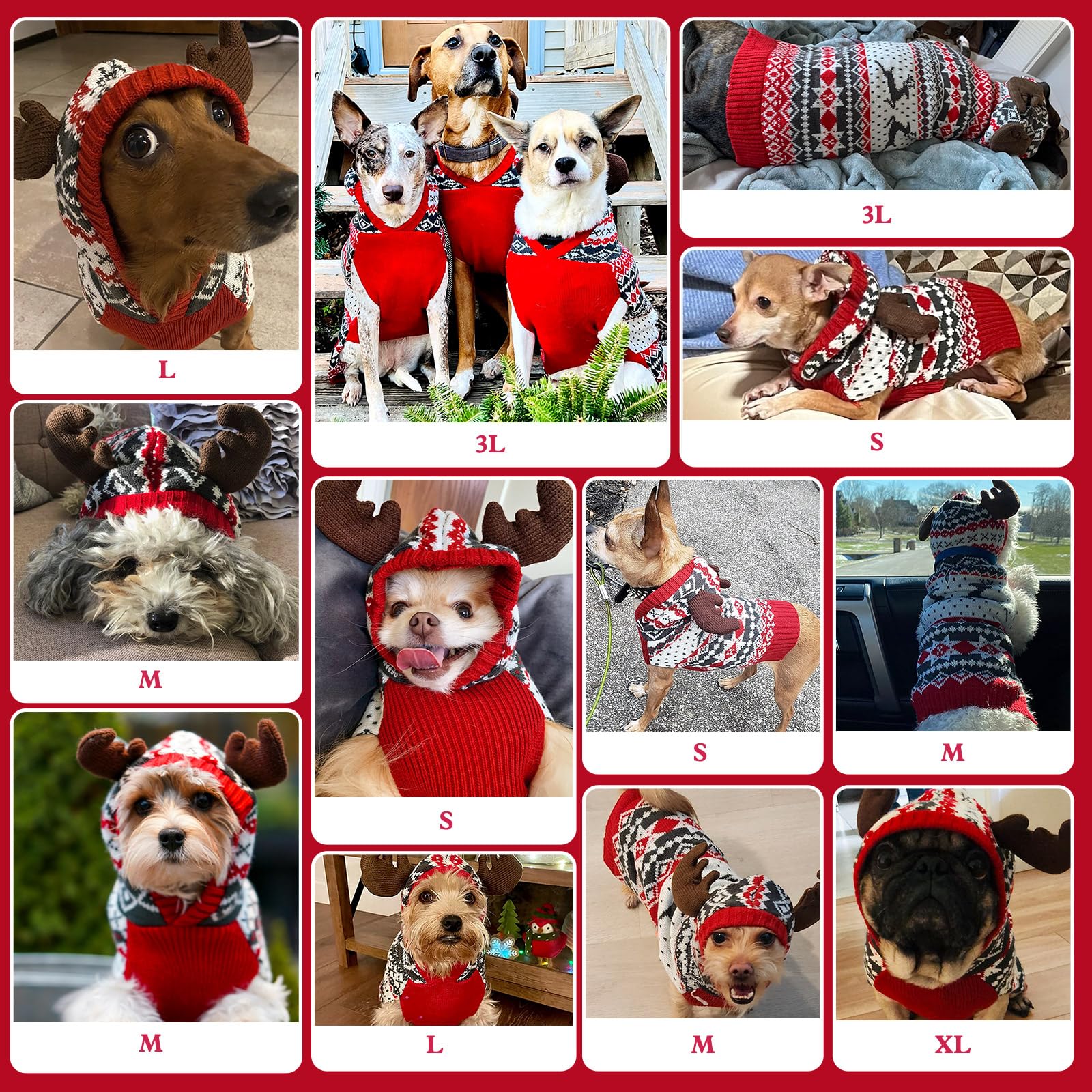 Kyeeese machine-washable dog sweater image highlighting easy cleaning.