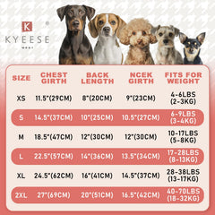 KYEESE color-block dog sweater side view shows snug daytime wear and fit