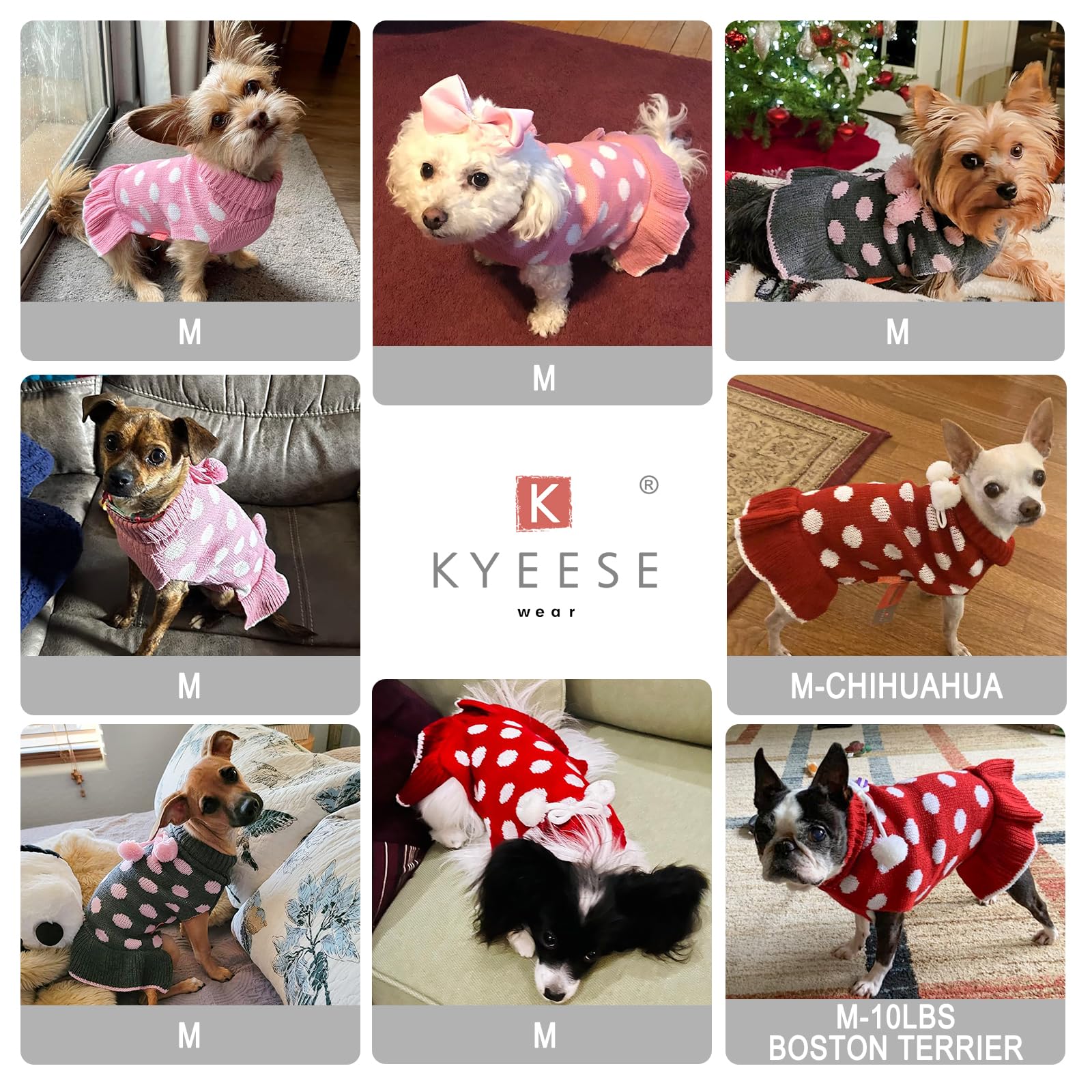 KYEESE dog sweater dress style suitable for cute daily wear and occasions