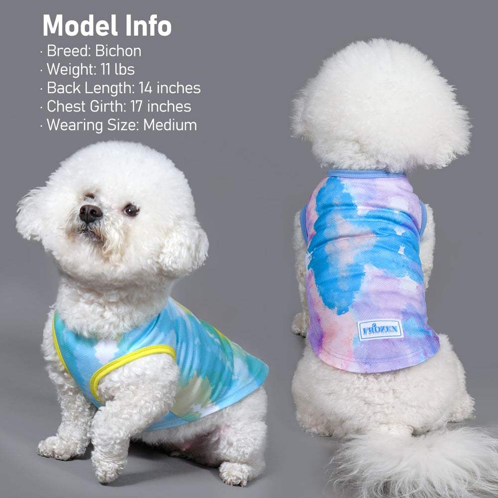 KYEESE tie-dye pattern dog shirt suitable for indoor and outdoor play