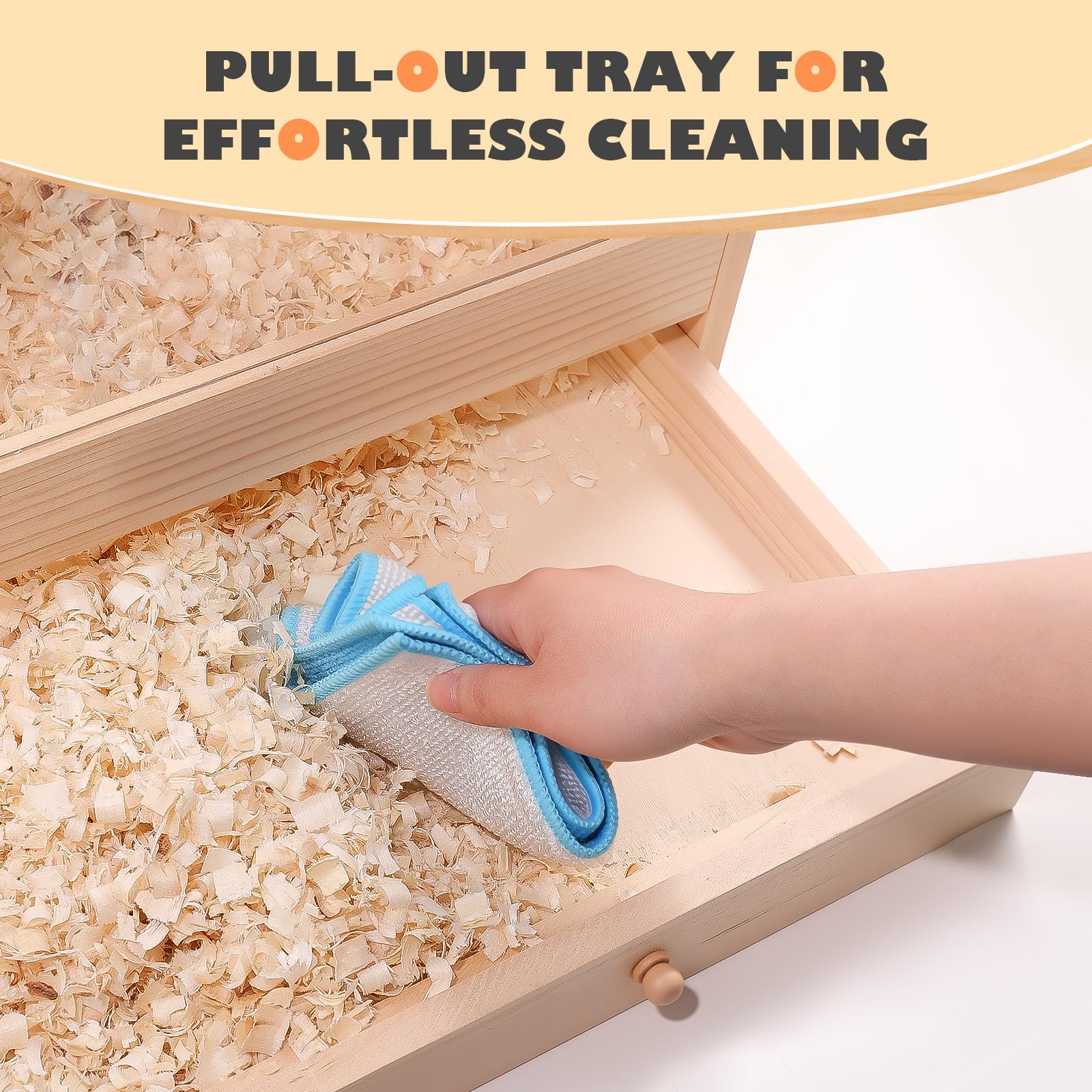 Kyerlish acrylic front panel offers clear visibility for monitoring pets.