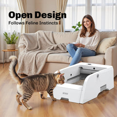 KYKY app-controlled litter box for precise cleaning from your phone.