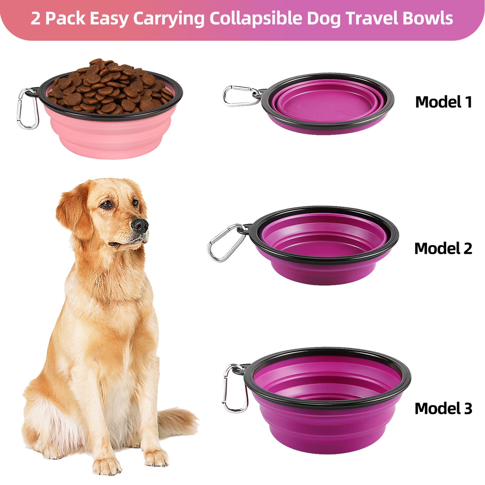 Kytely 34oz water-capacity bowl suitable for larger dogs on trips