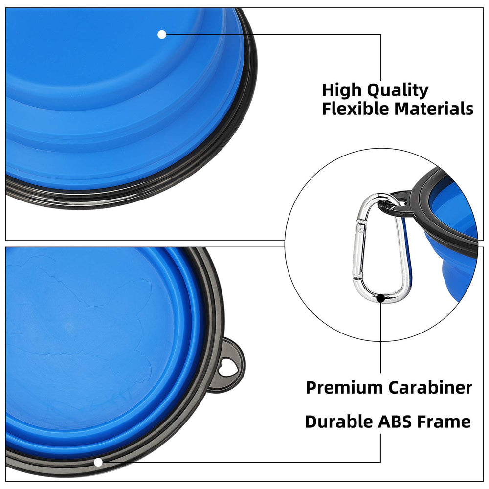 Kytely dog bowl with clasp shown for secure travel during walks.