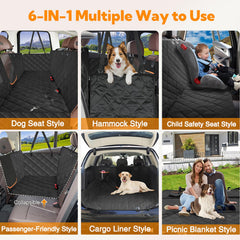 Kytely dog car seat cover anti-slip backing prevents shifting on leather seats