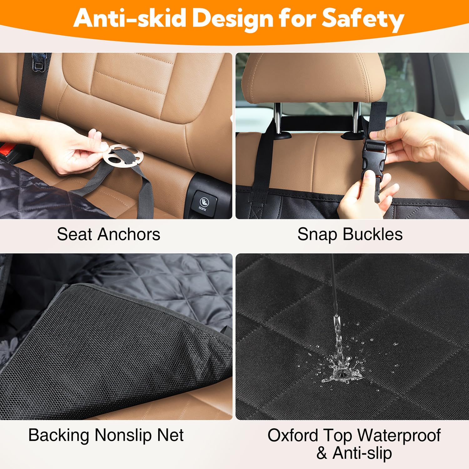 Kytely dog car seat cover mesh window improving airflow and pet comfort