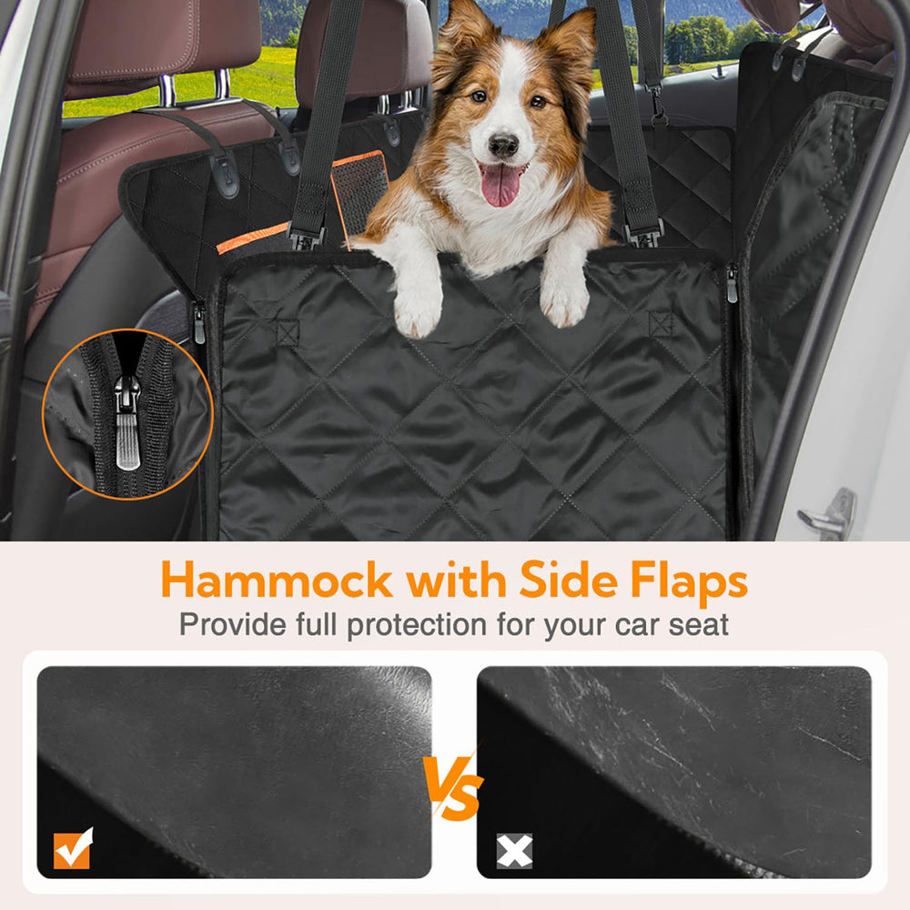 Kytely dog car seat cover side flaps protecting doors from scratches and mess
