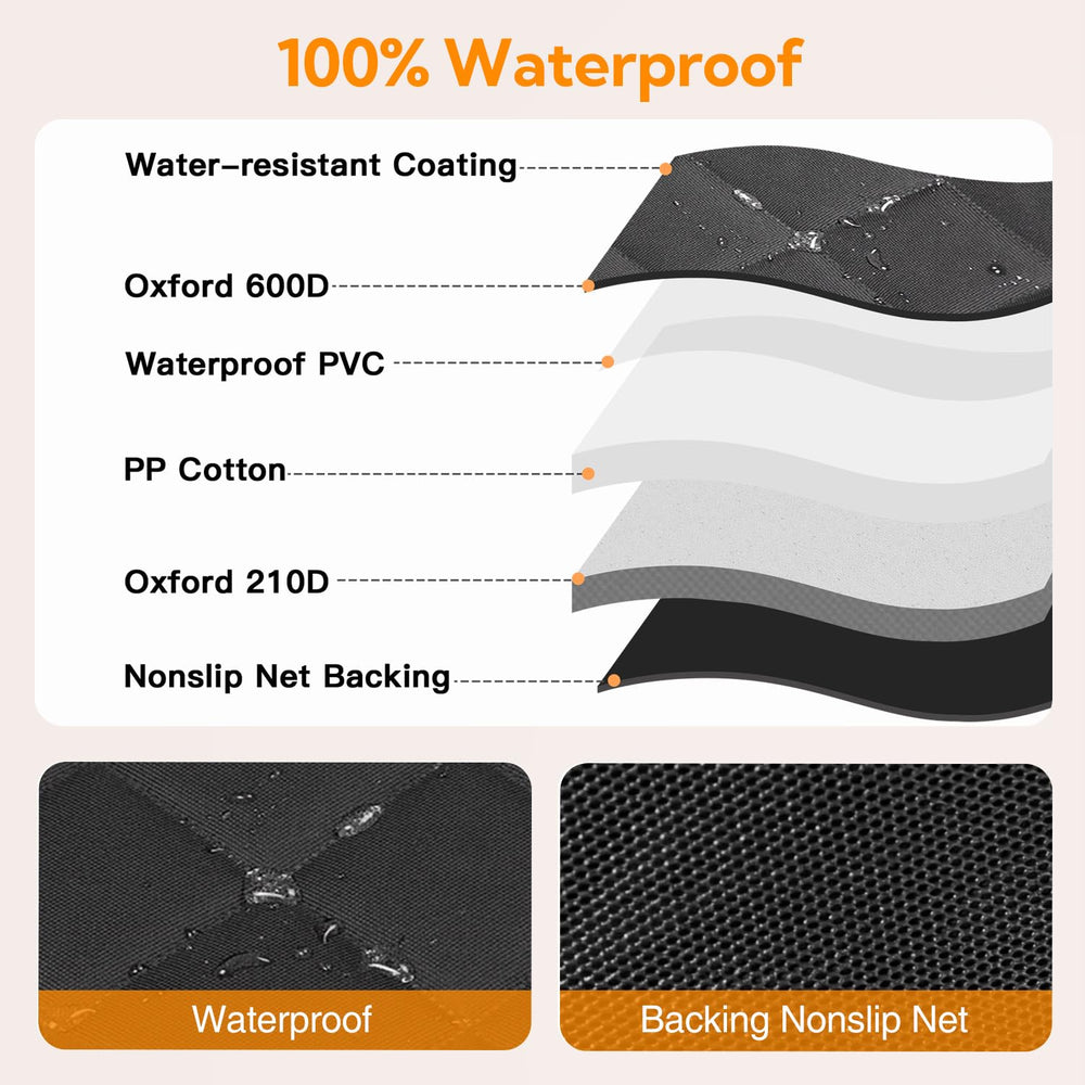 Kytely dog car seat cover demonstrates waterproof material keeping upholstery dry