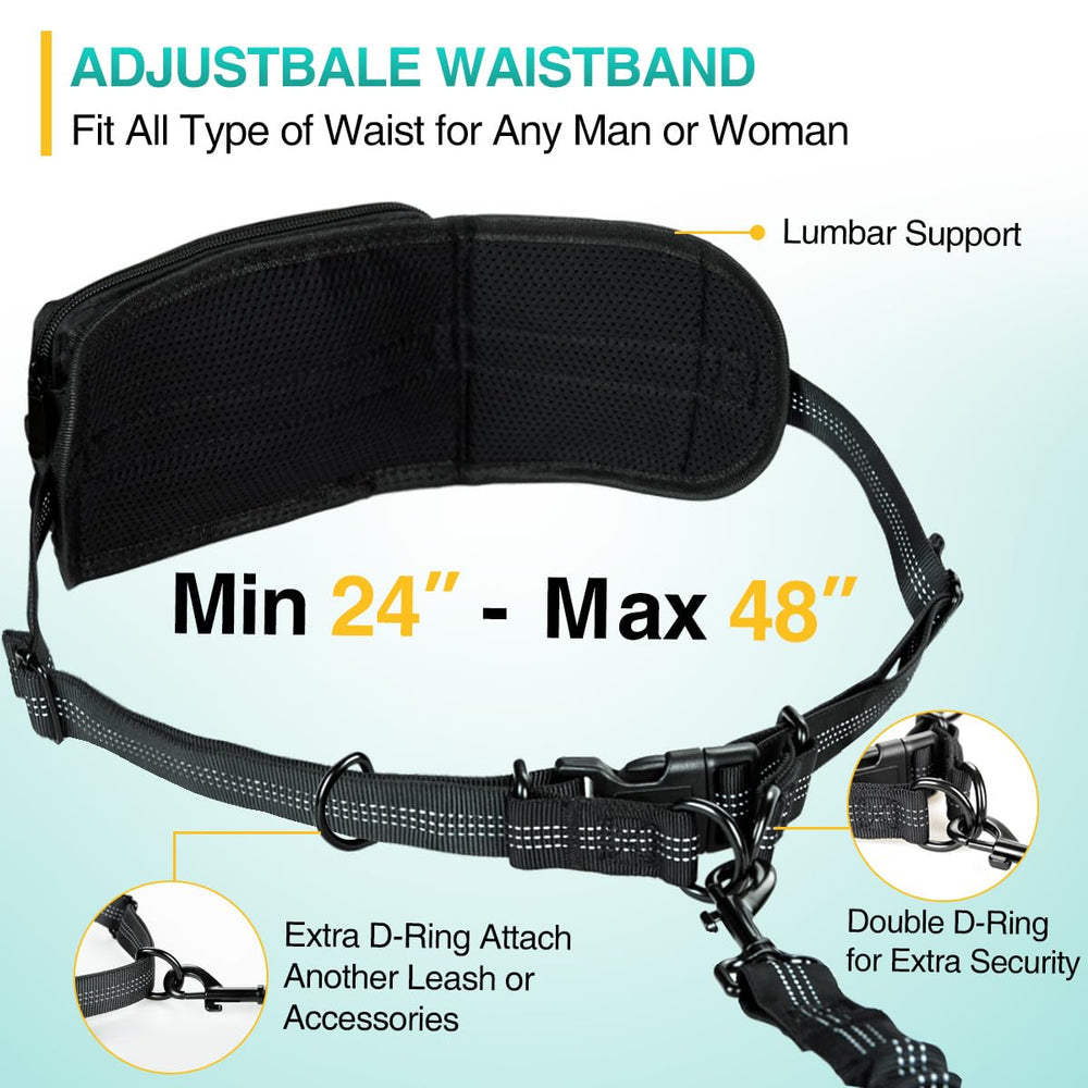 Kytely hands-free dog leash padded handles closeup emphasizes comfortable grip during quick turns.