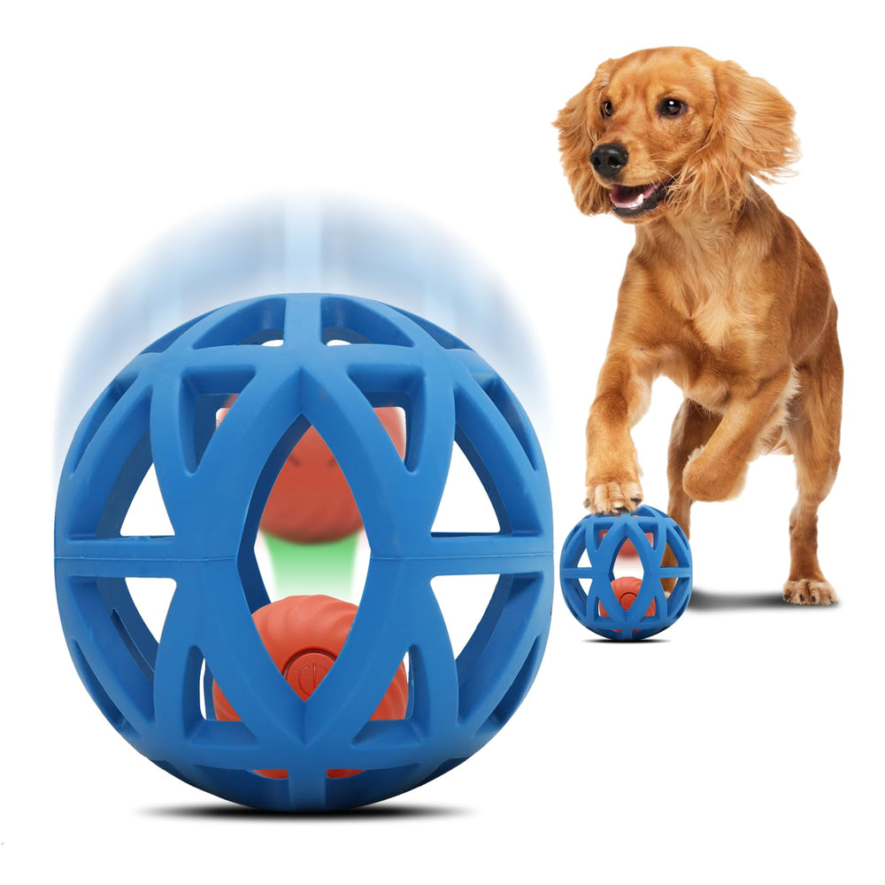 Kytujoy Ball-in-Ball Toy outer rubber shell provides durable protection during playful chewing.