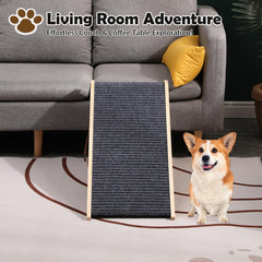 KYUYAO6 wooden foldable dog ramp car-use image highlights portable travel design.