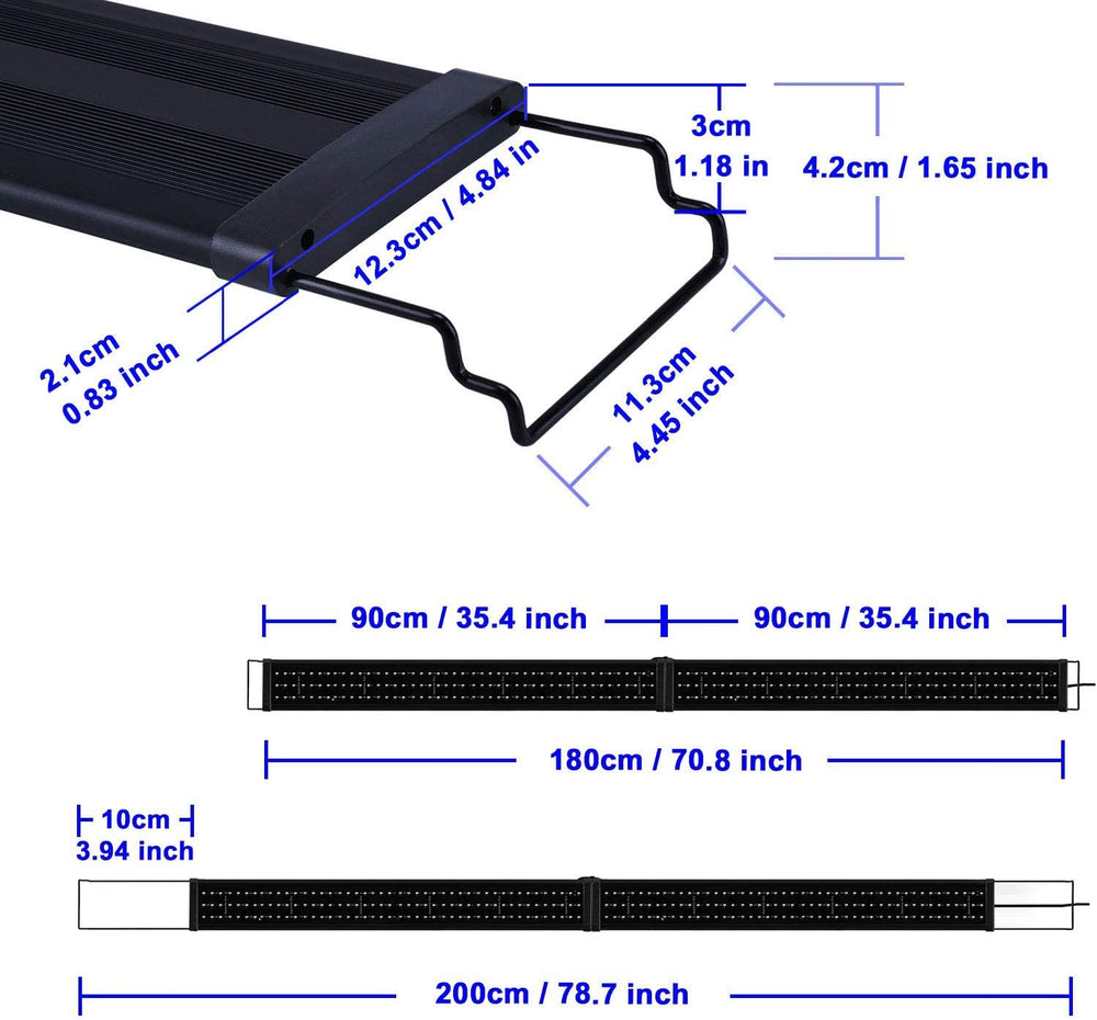 KZKR Freshwater and marine aquarium setup shows versatile lighting coverage.