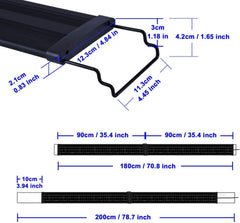 KZKR LED Aquarium Hood aluminum case cools efficiently for long-lasting performance