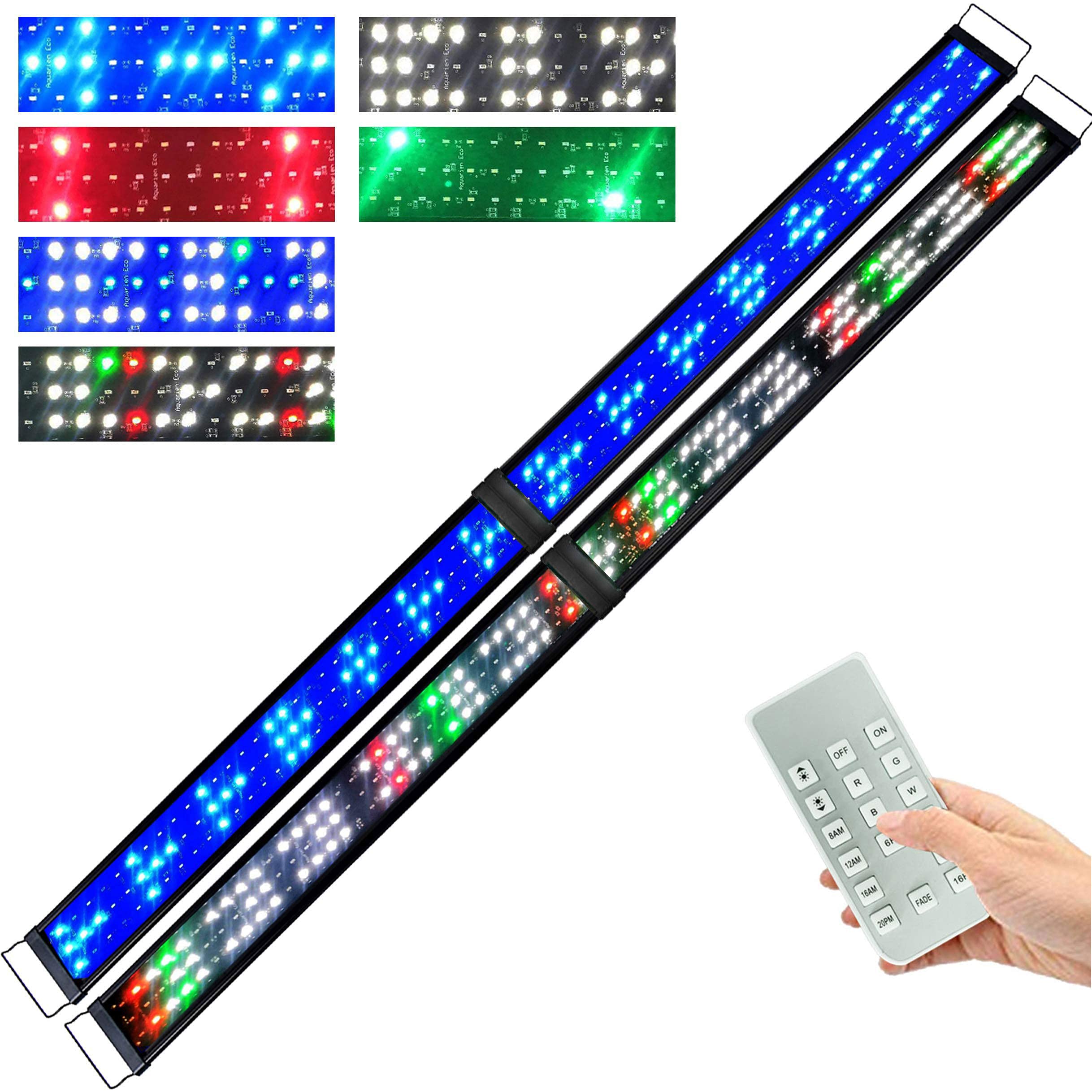 KZKR Upgraded Aquarium Light hood closeup showcases sturdy finish and modern design.
