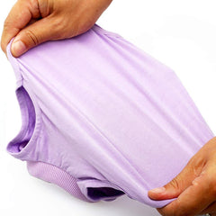 kzrfojy cat surgery recovery suit close-up of neckline and tummy protection