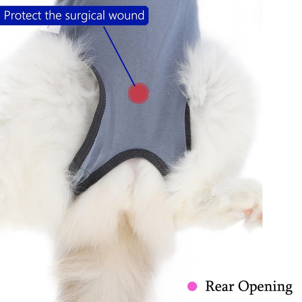 kzrfojy cat-surgery-recovery-suit with litter access option promotes normal bathroom routines