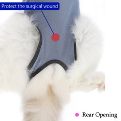 kzrfojy cat-surgery-recovery-suit with litter access option promotes normal bathroom routines